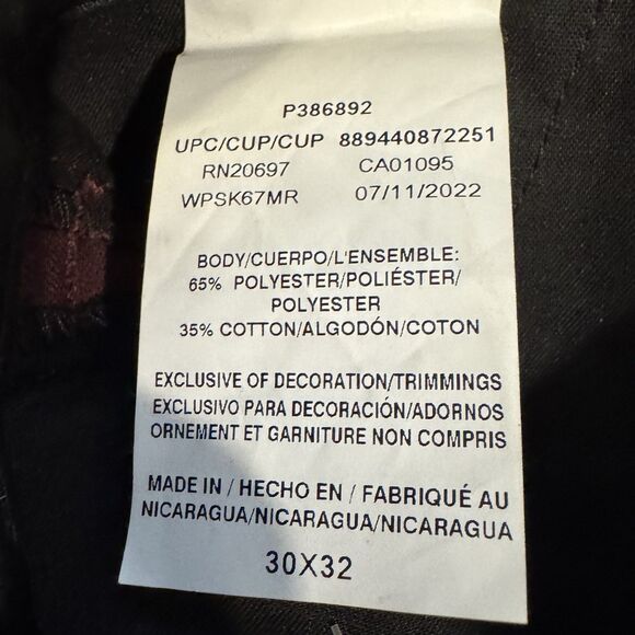 Dickies Skateboarding Regular Fit Pants Men's  30x32  Maroon Twill New W/ Tags - Picture 8 of 11